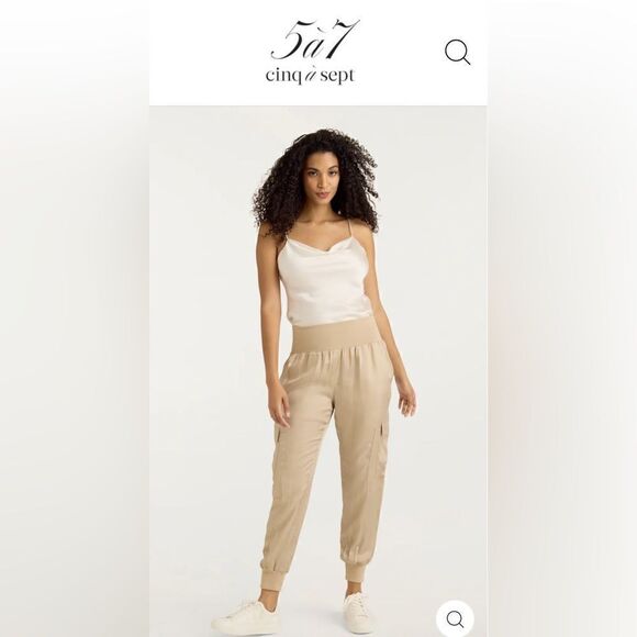 NWT Stunning 5 a 7 cinq a sept Giles Pant in Pecan (color) luxury feel and fit! - Picture 13 of 13